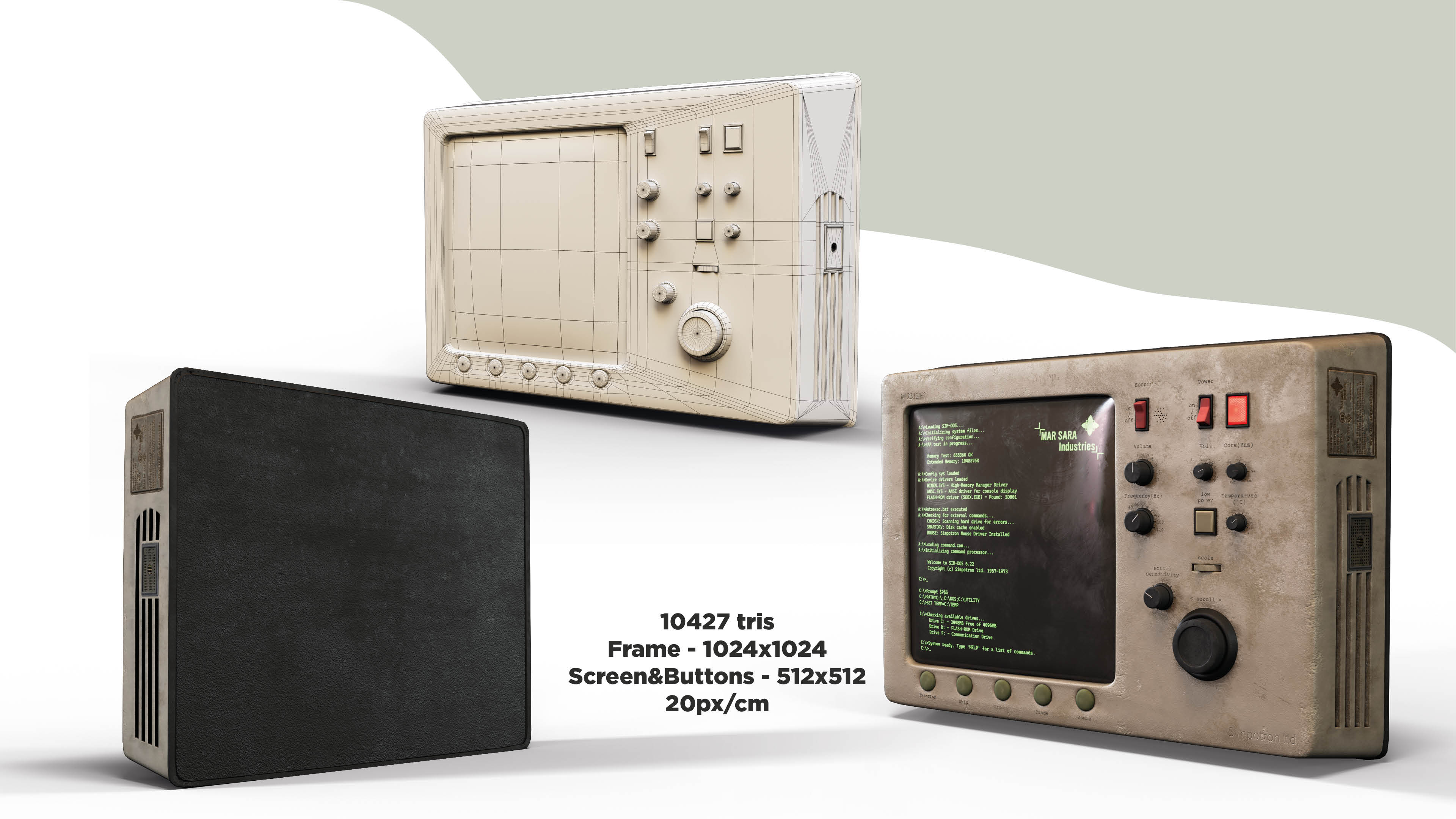 Retro Sci-Fi Console model